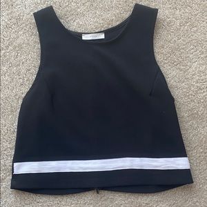 LULUS black and white crop top size M
